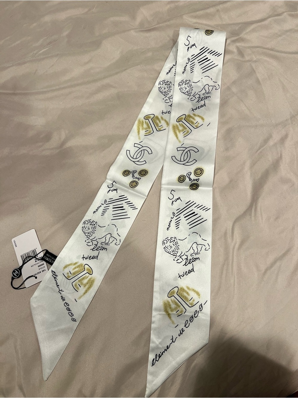 Multicolor 100% Silk Fashion Twilly Scarf